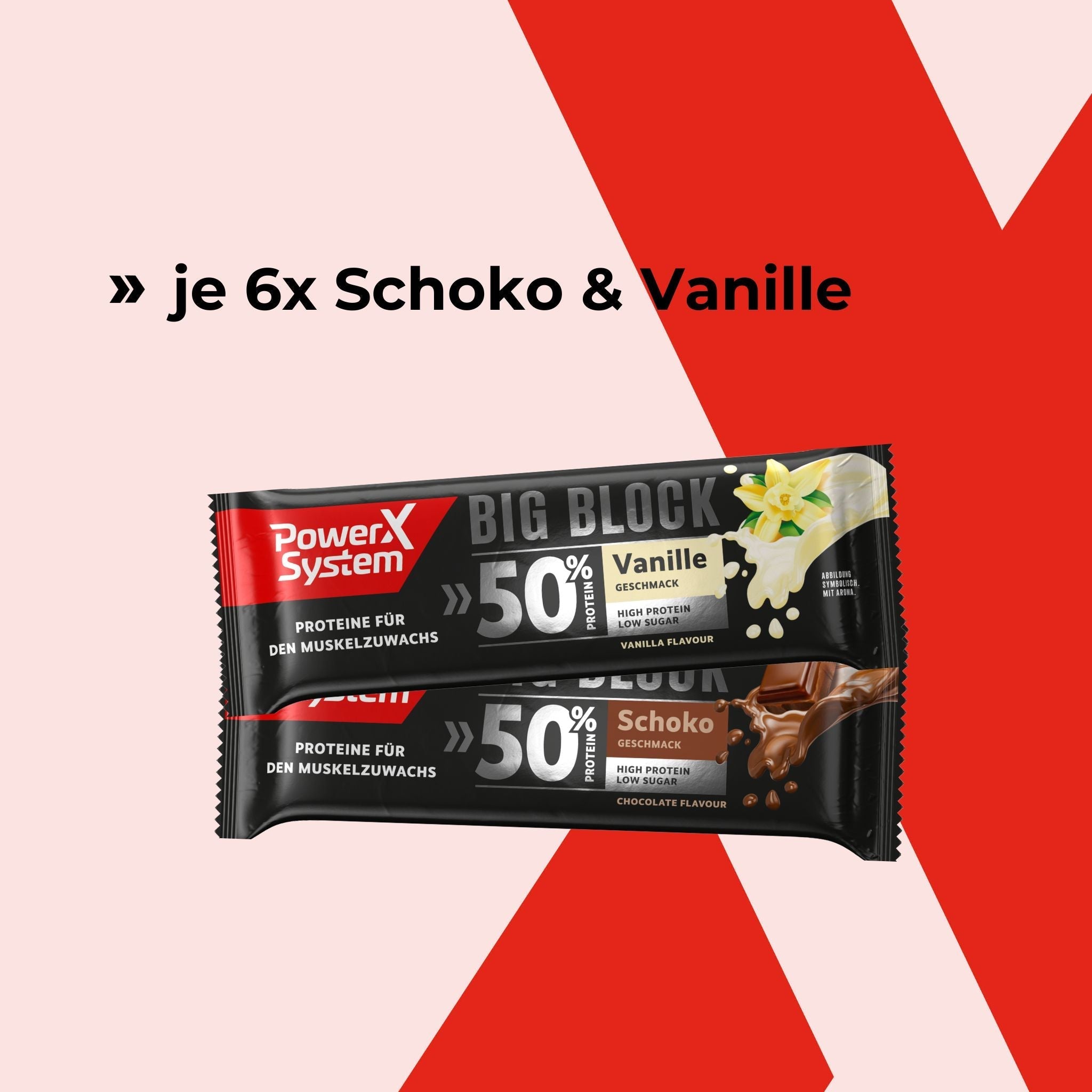 Big Block Mix Pack Schoko Vanille - 12 x 100g