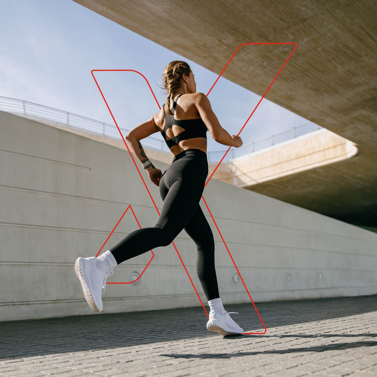 Frau, die joggt