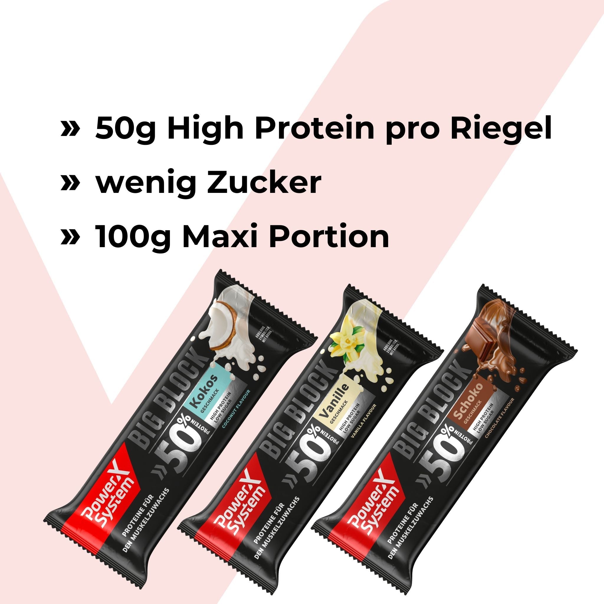 50g High Protein pro Riegel, wenig Zucker
