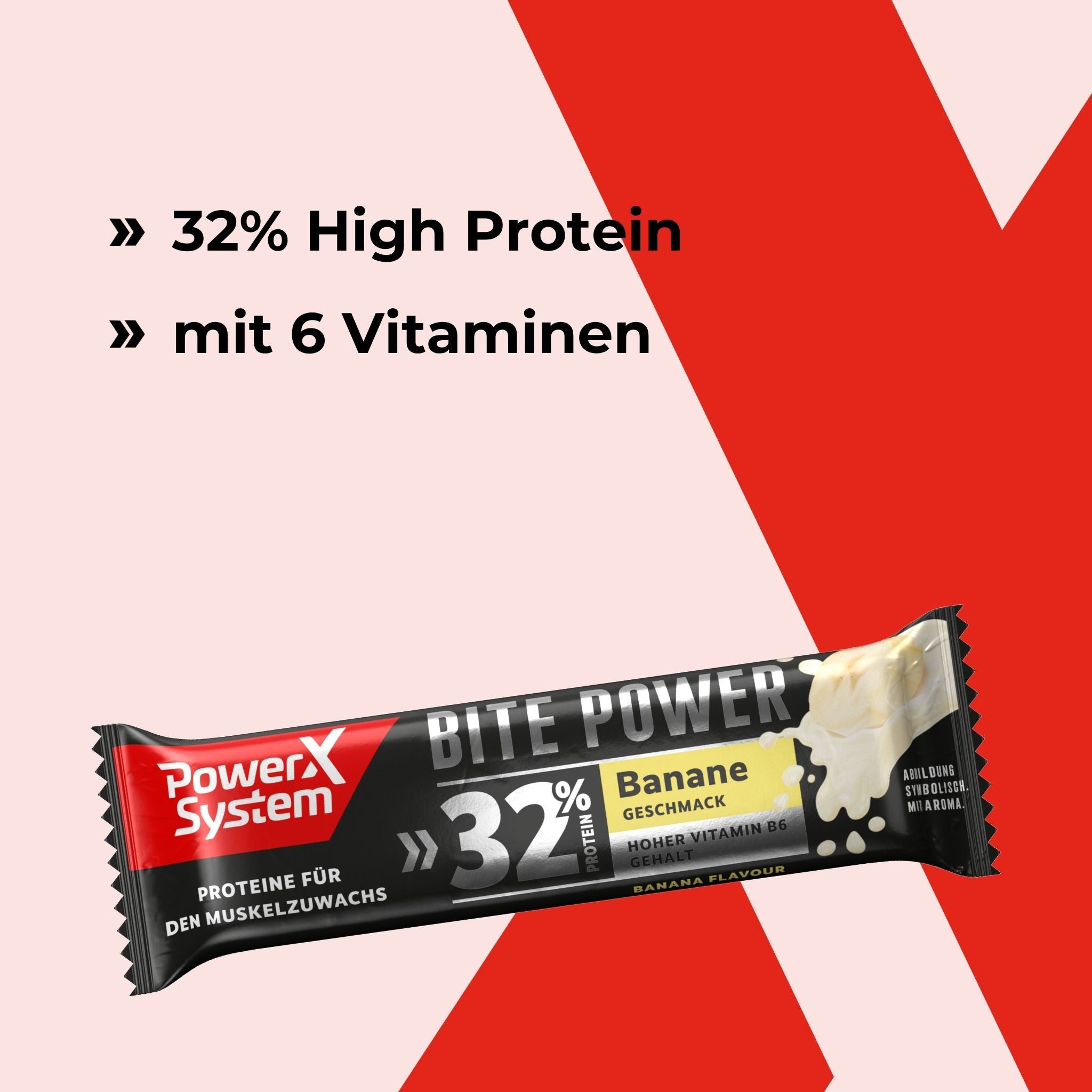 Bite Power Regel Banane mi 32% High Protein und 6 Vitaminen