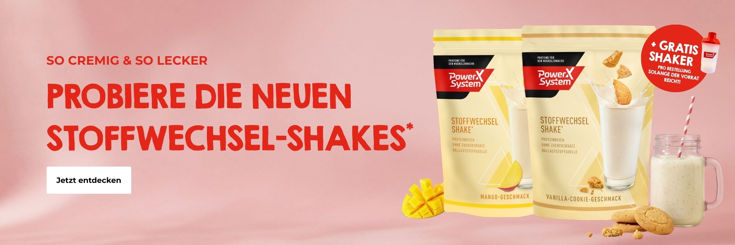 Aktion gratis Shaker bei der jeder Bestellung mit einem Stoffwechsel Shake