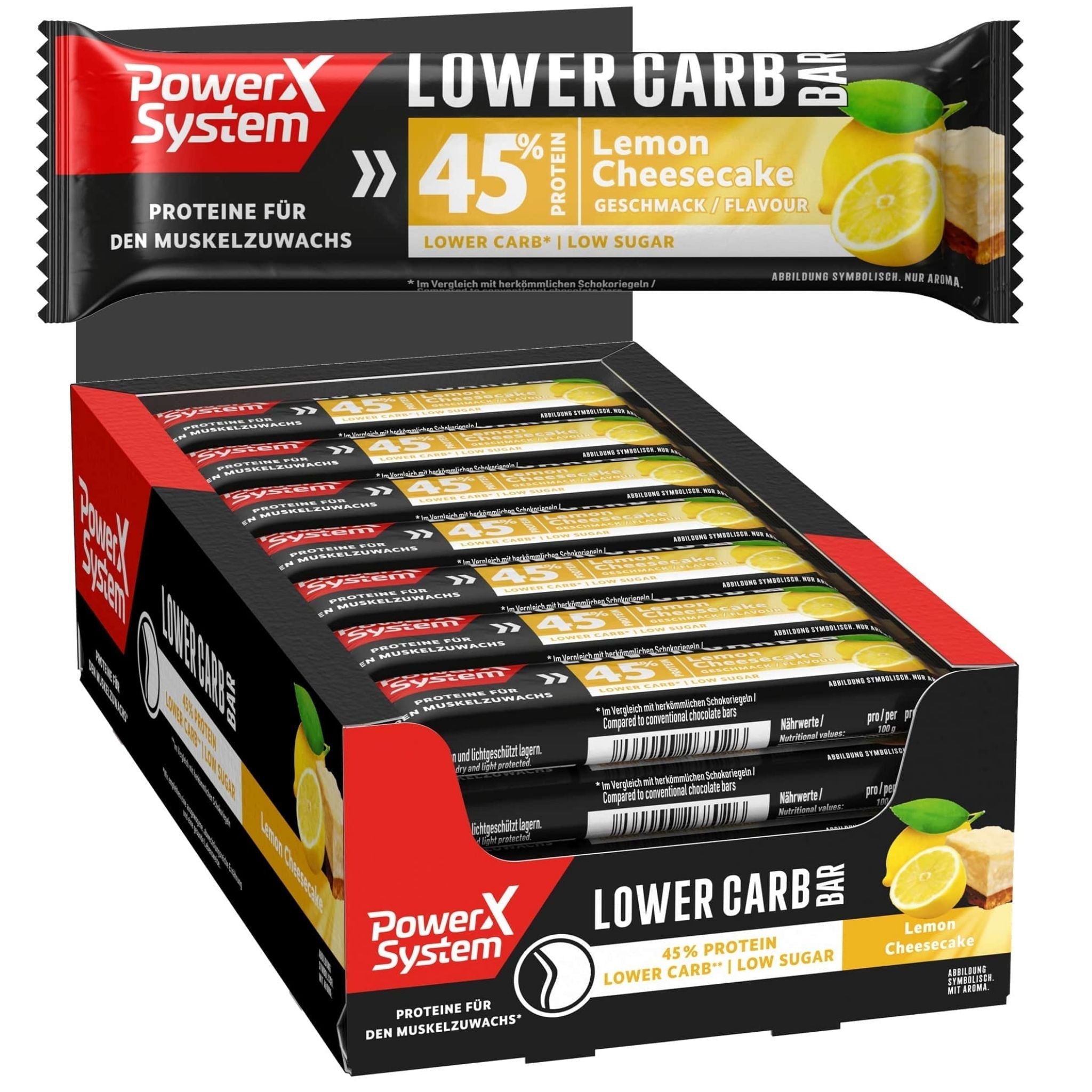 Lower Carb Bar Lemon Cheesecake - 28 x 40g