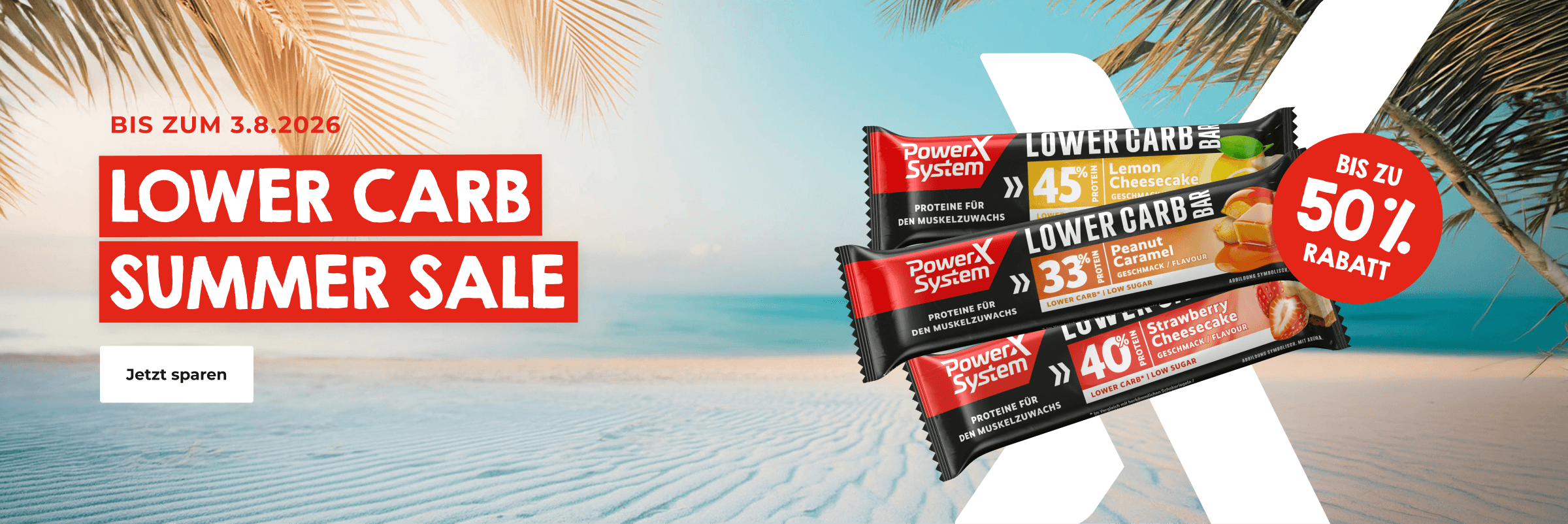 Summer Sale Aktion Lower Carb bis zu 50 Prozent reduziert