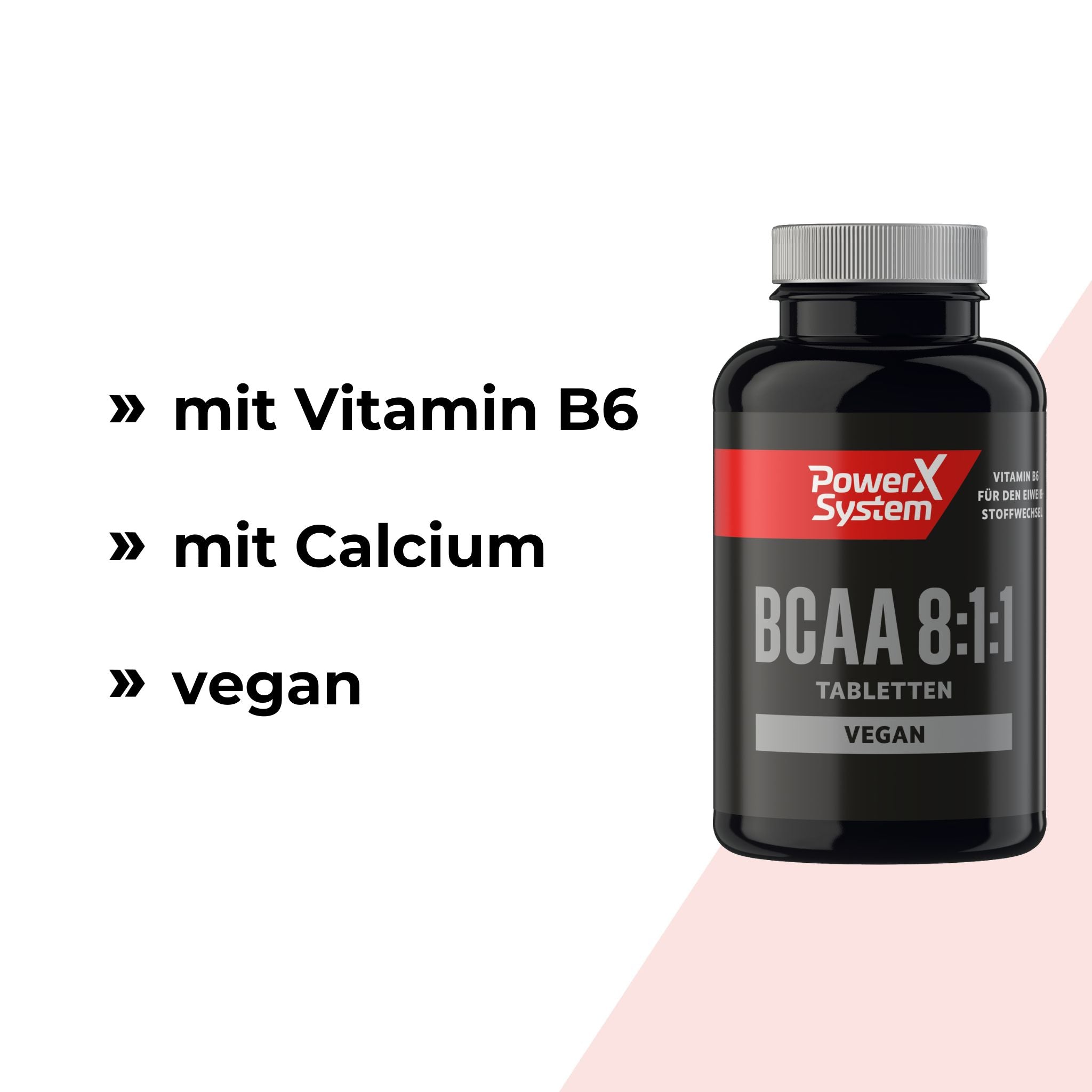 veganes BCAA 8:1:1 mot Vitamin B6 und Kalzium