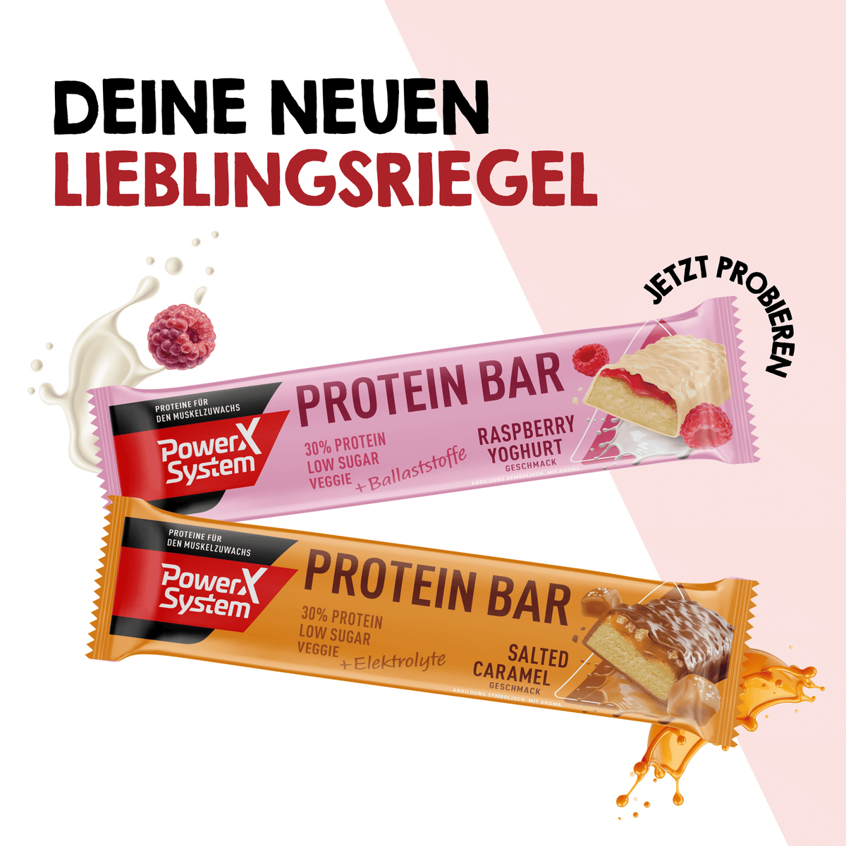 Übersicht der beiden neuen Proein Bars