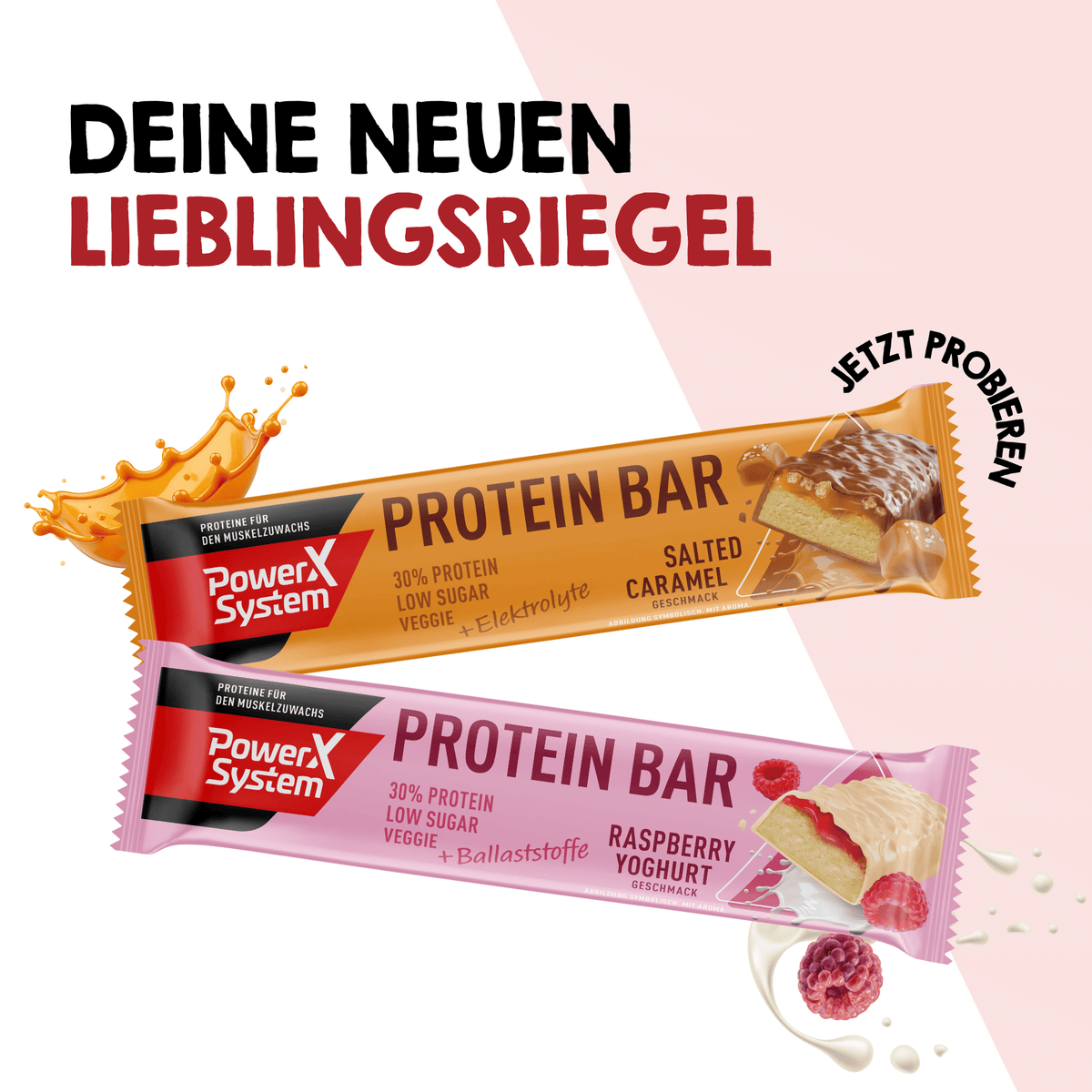 Übersicht der beiden neuen Protein Bars