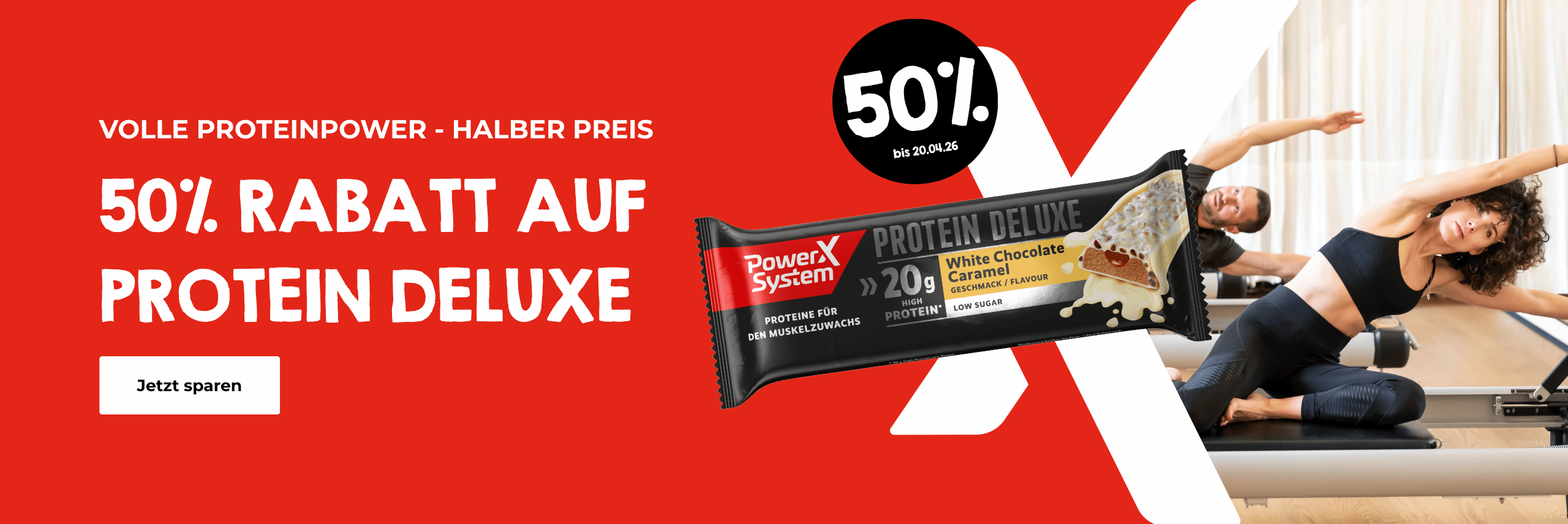 50% Rabatt Aktion Protein Deluxe Riegel