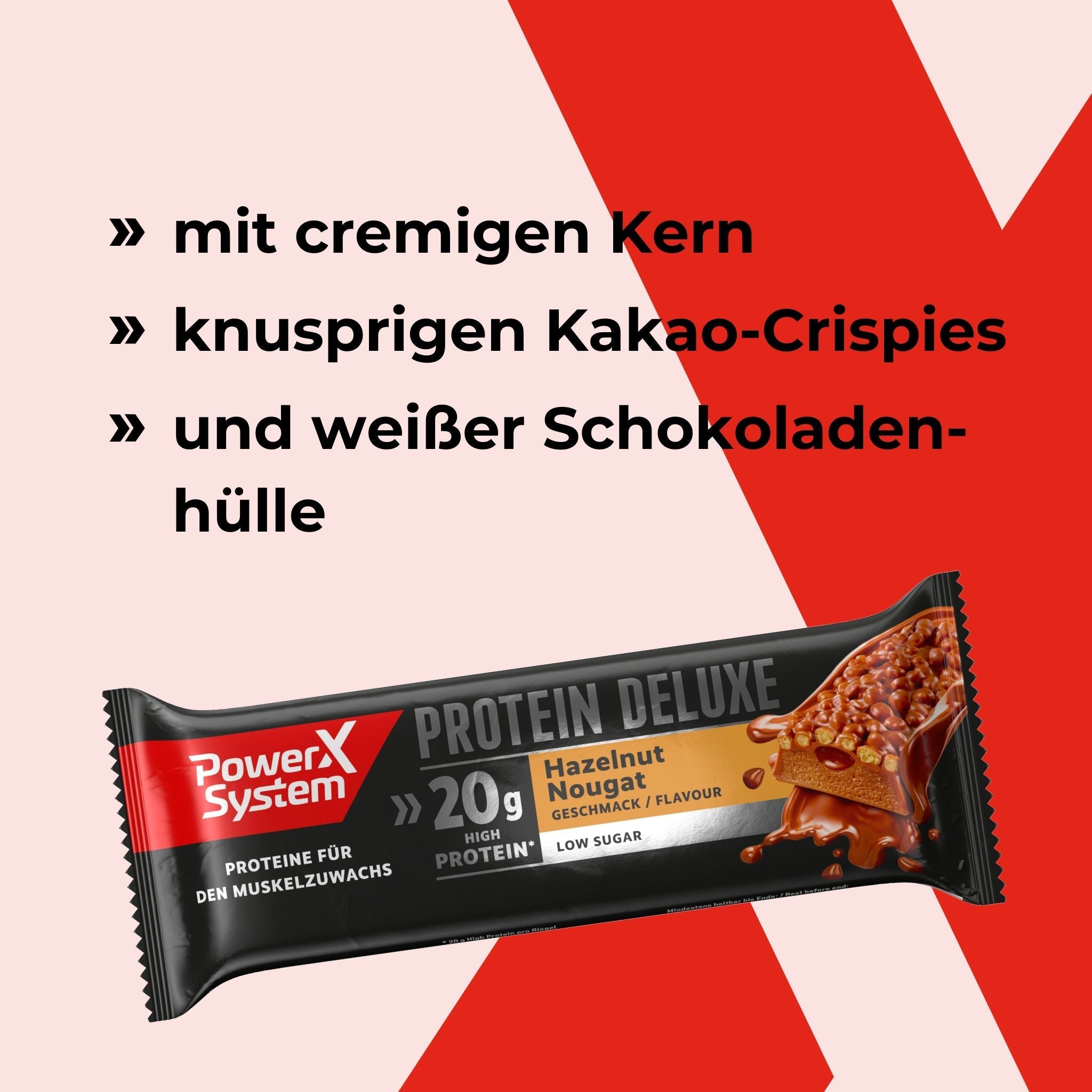 Protein Deluxe - Hazelnut Nougat - 15 x 55g Karton