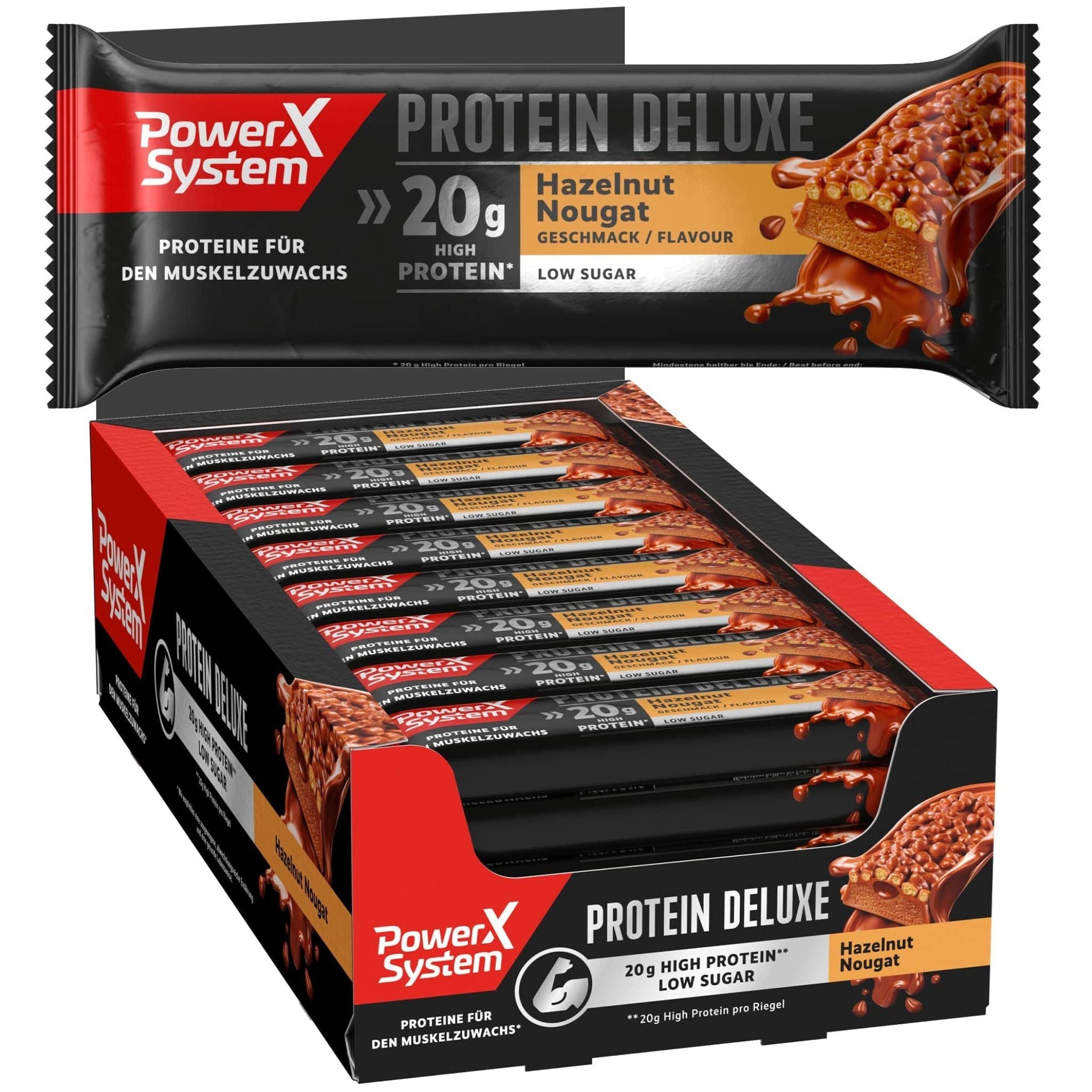 Protein Deluxe - Hazelnut Nougat - 15 x 55g Karton