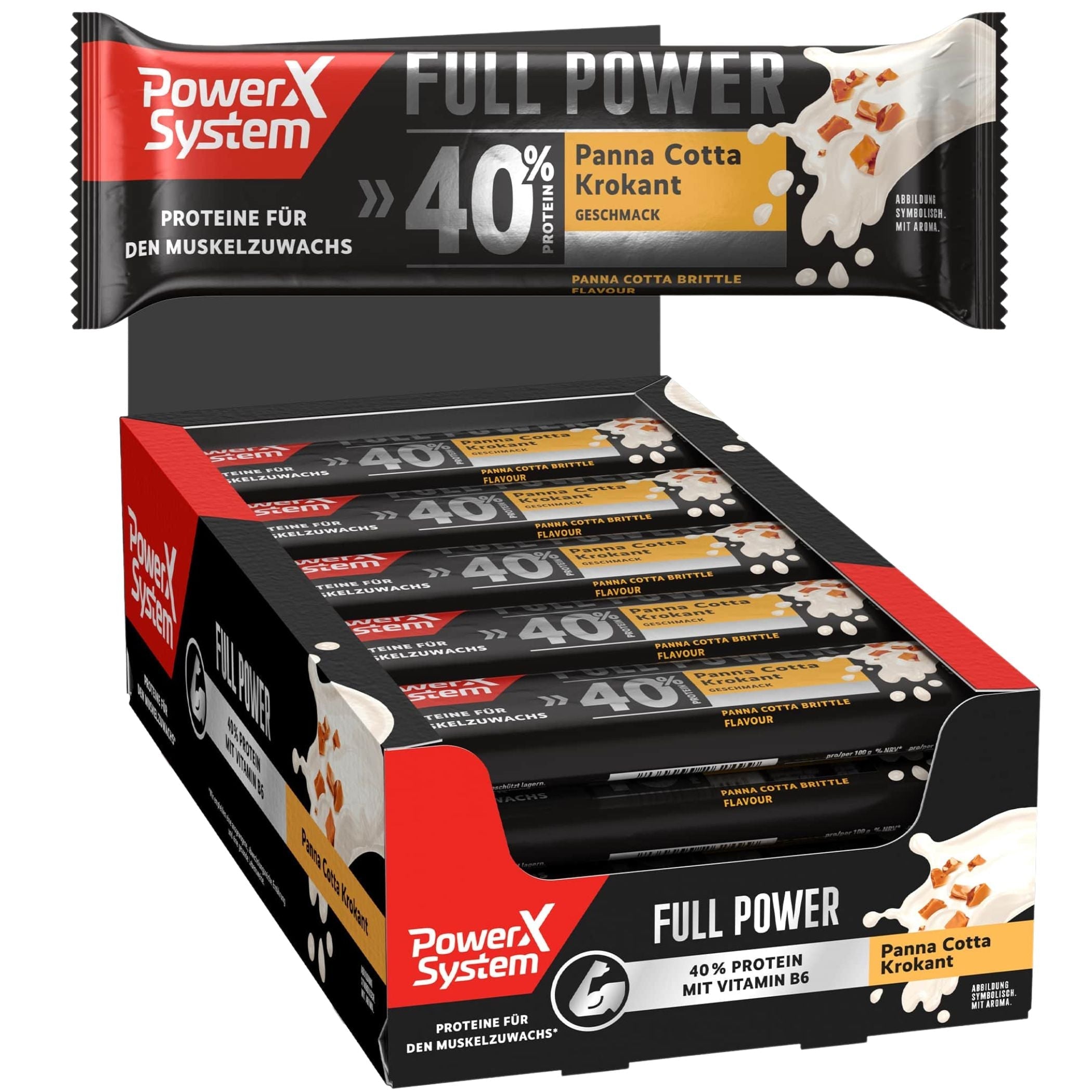 Karton Full Power Proteinriegel Panna Cotta