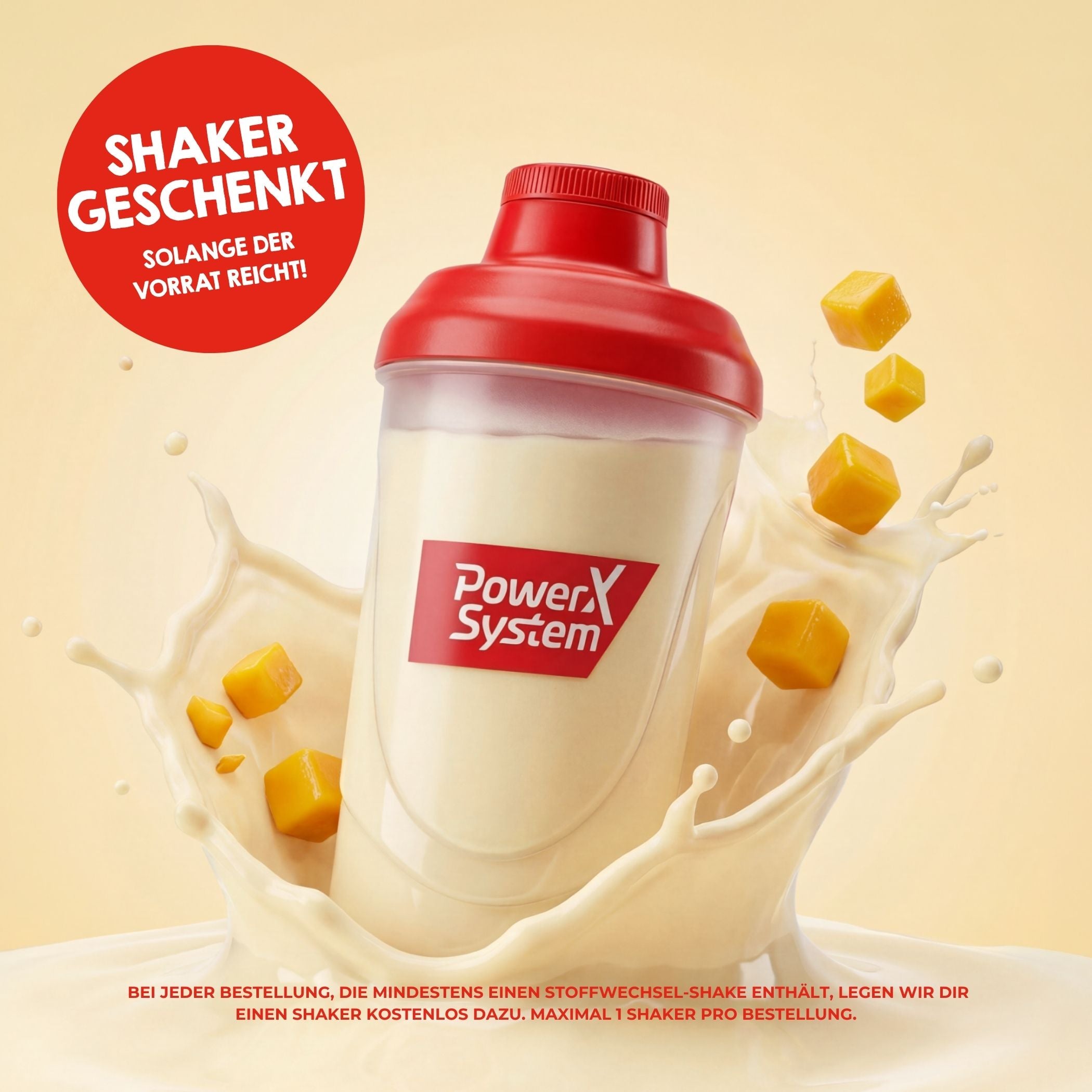 Aktion gratis Shaker bei der jeder Bestellung mit einem Stoffwechsel Shake