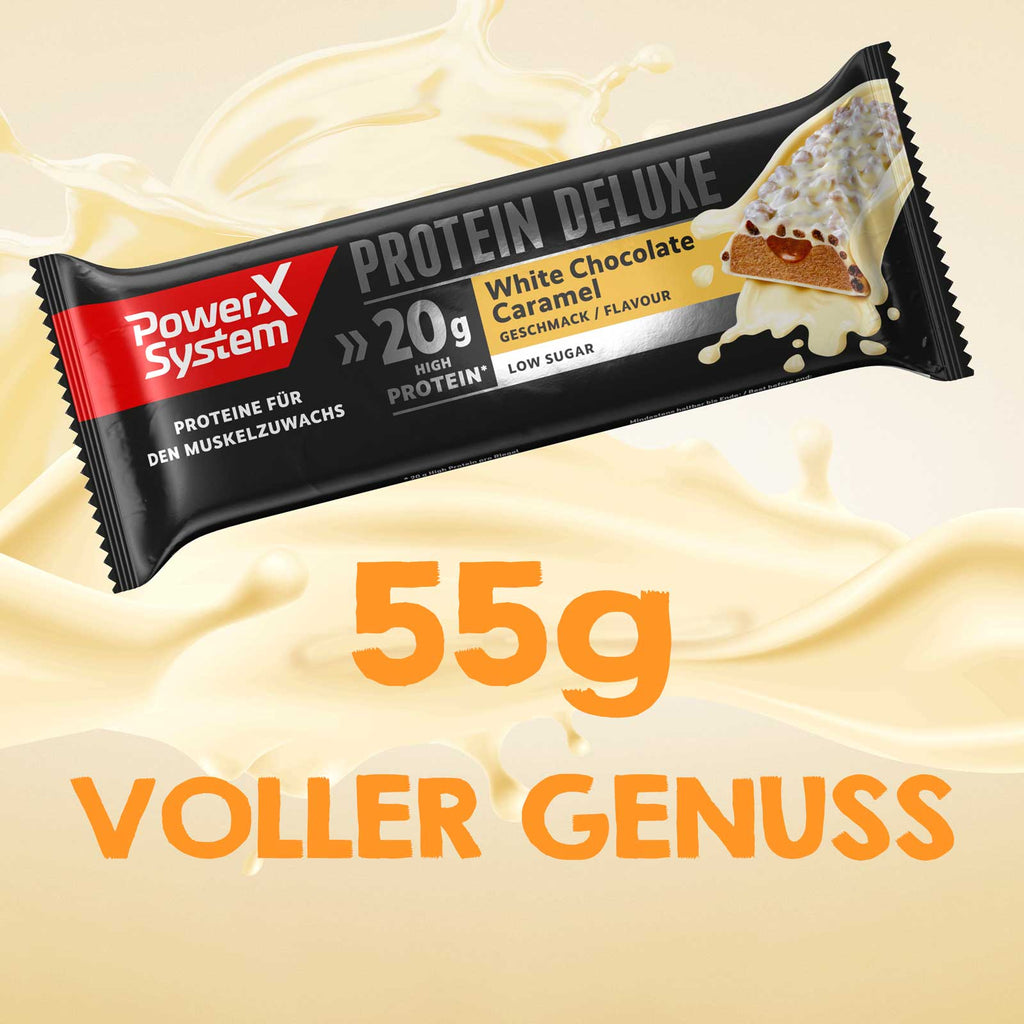 Protein Deluxe White Chocolate Caramel 15 x 55g Tray