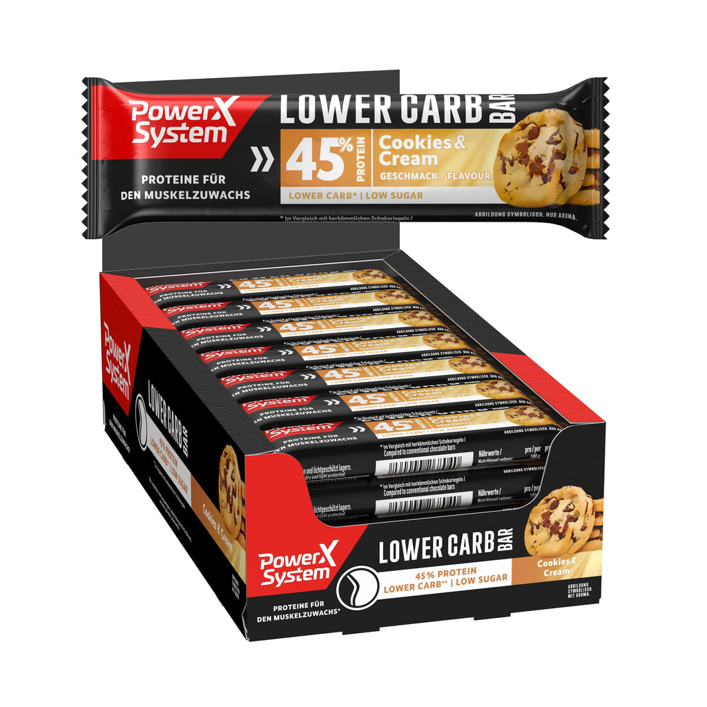 Lower Carb Bar Cookies & Cream 28 x 40g Tray