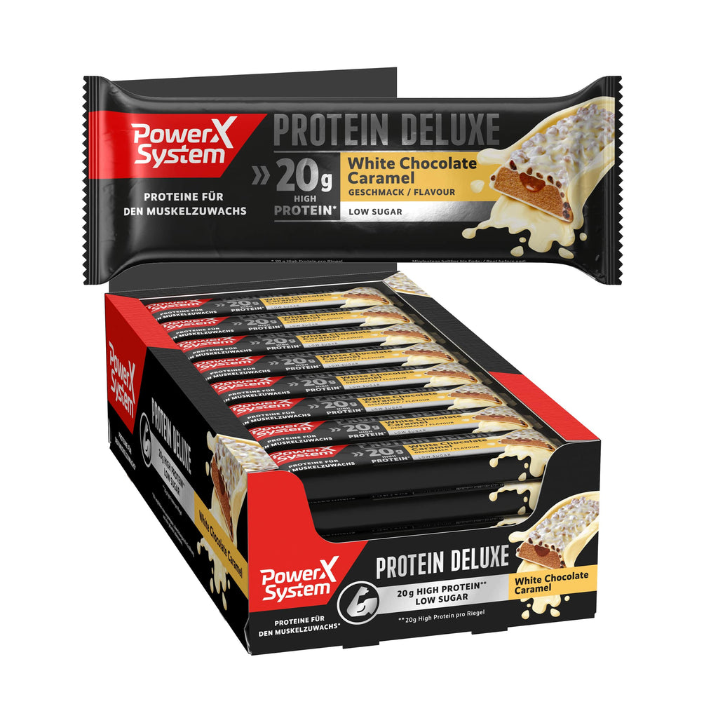 Protein Deluxe White Chocolate Caramel 15 x 55g Tray