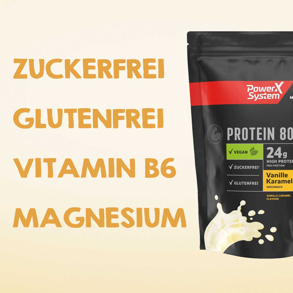 Protein 80 Vegan Vanille Karamell