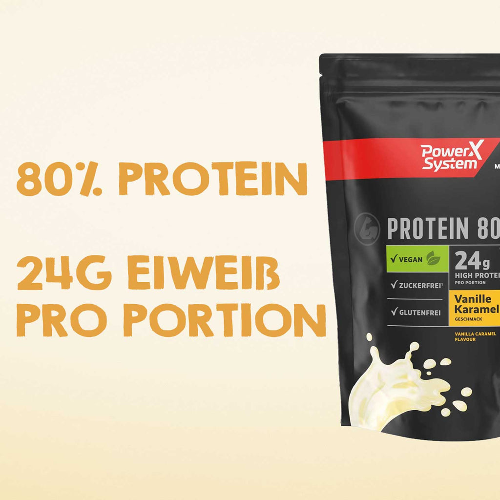 Protein 80 Vegan Vanille Karamell