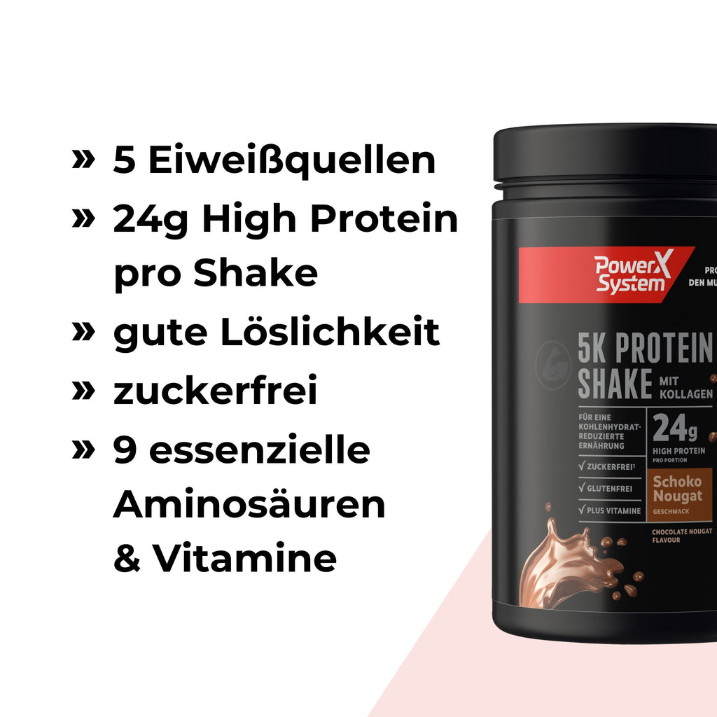 5K Protein Shake Schoko Nougat 3 x 360g  Karton