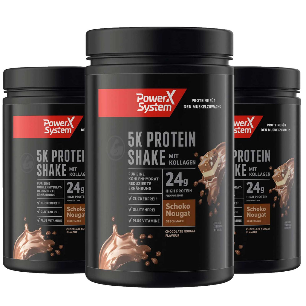5K Protein Shake Schoko Nougat 3 x 360g  Karton