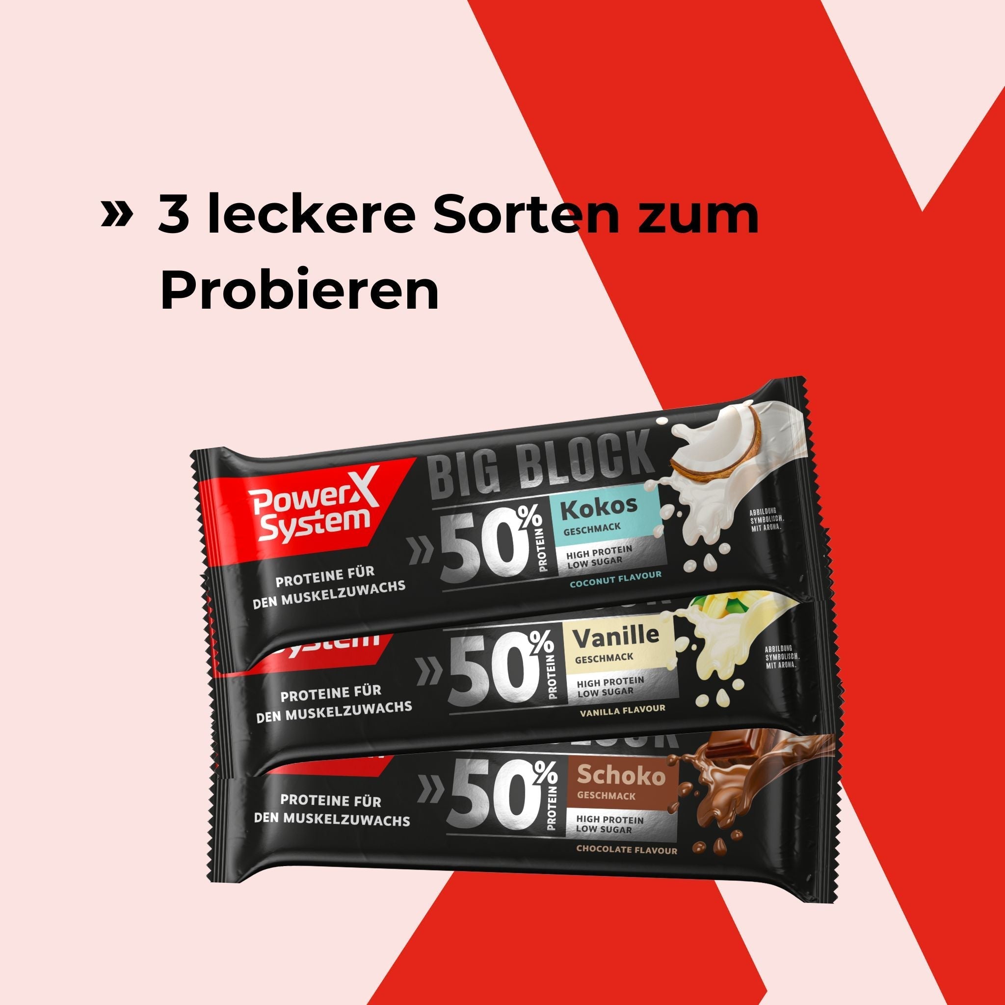 Big Block Mix Pack Kokos Schoko Vanille - 12 x 100g