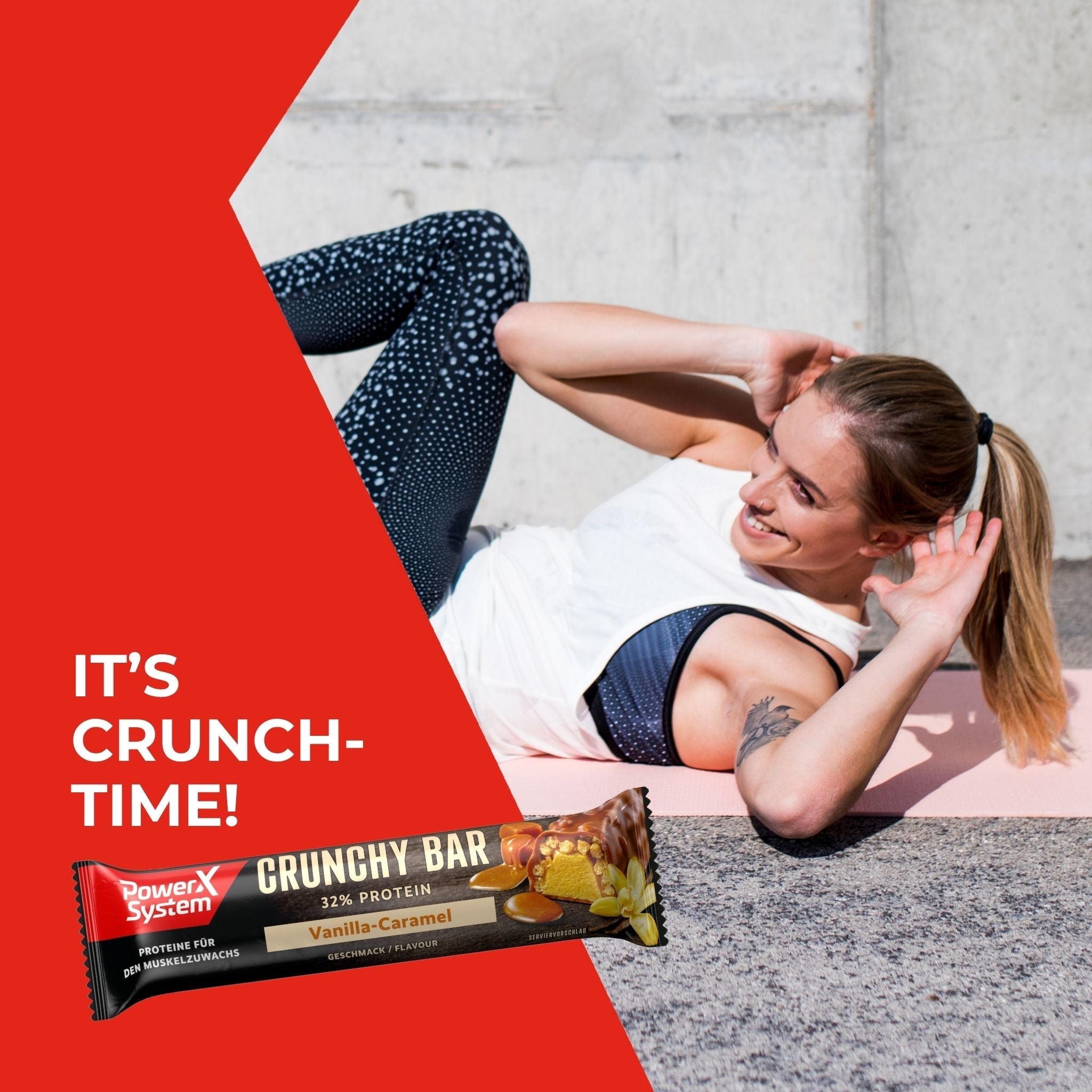 Crunchy Bar Vanilla-Caramel - 21 x 45g