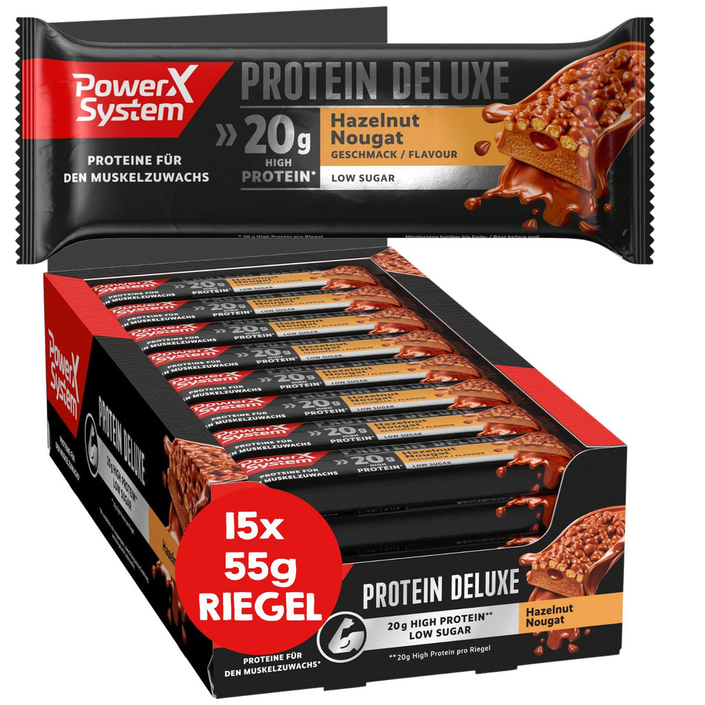 Protein Deluxe Hazelnut Nougat 15 x 55g Tray