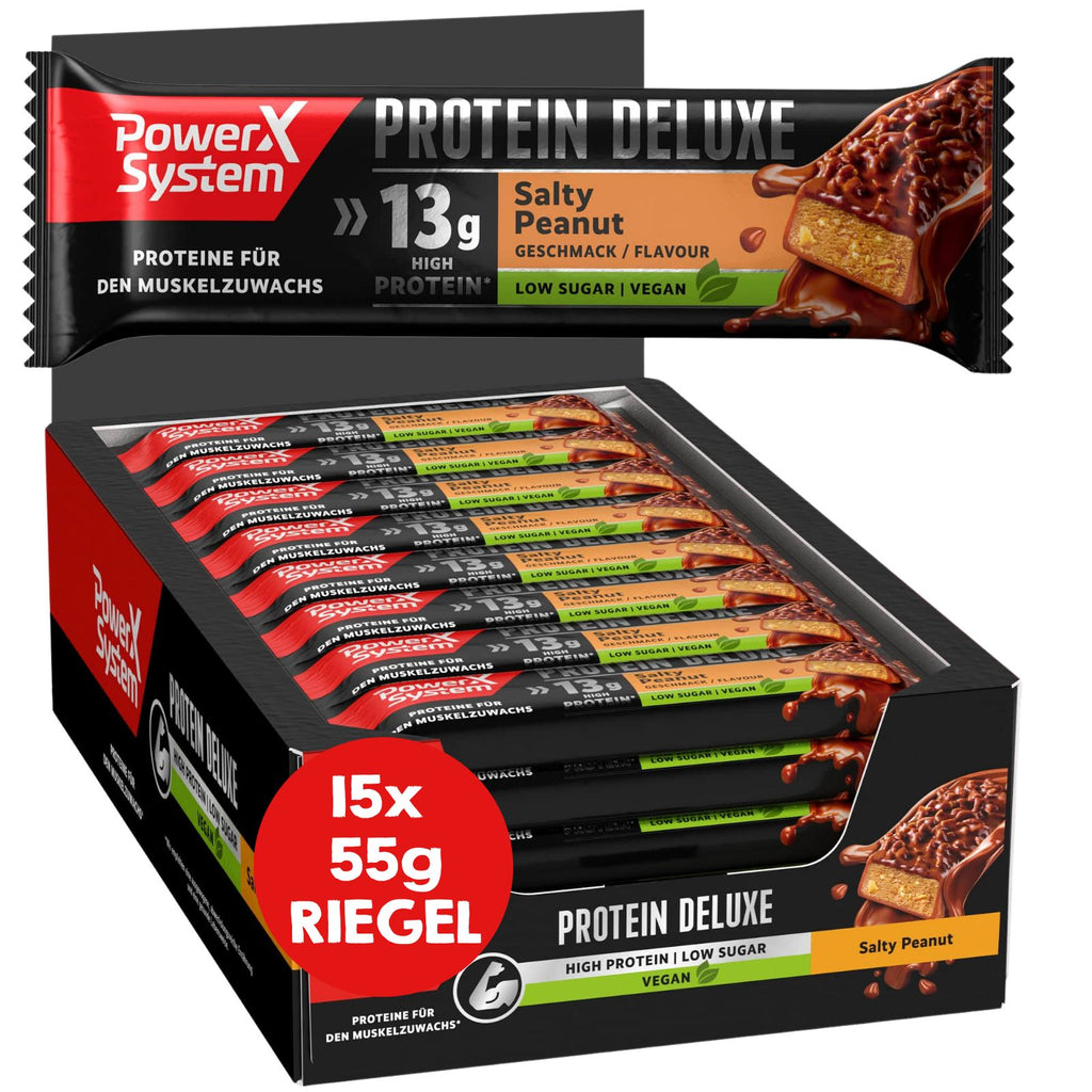 Protein Deluxe Vegan Salty Peanut 15 x 55g Tray