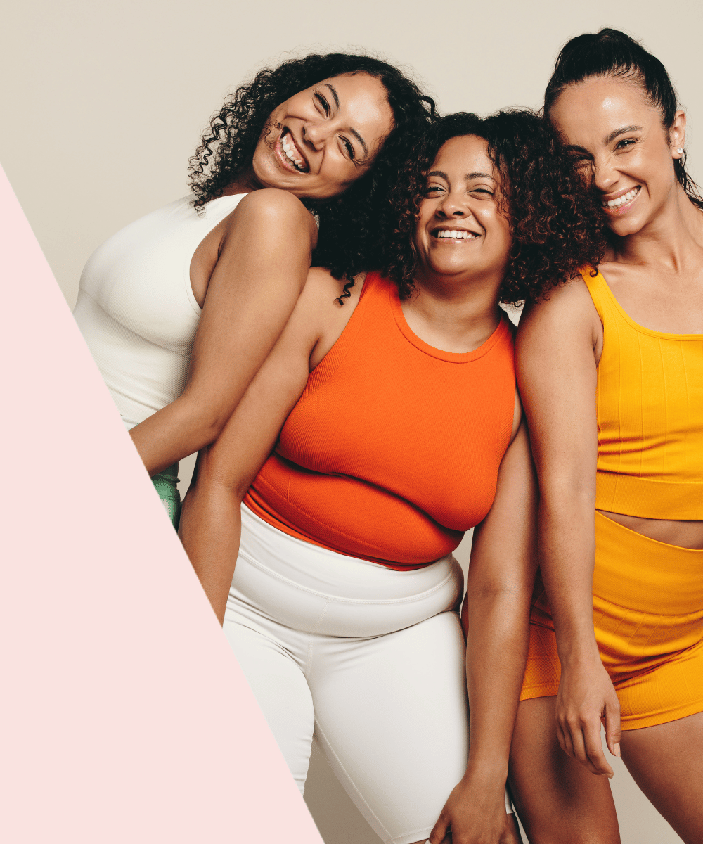 Gruppe von 3 Frauen im Sport-Outfit