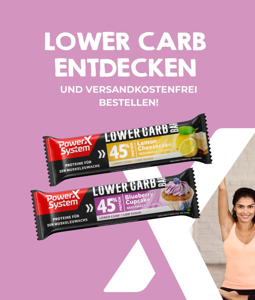 Entdecke unsere Lower Carb Protein Riegel und bestelle versandkostenrei