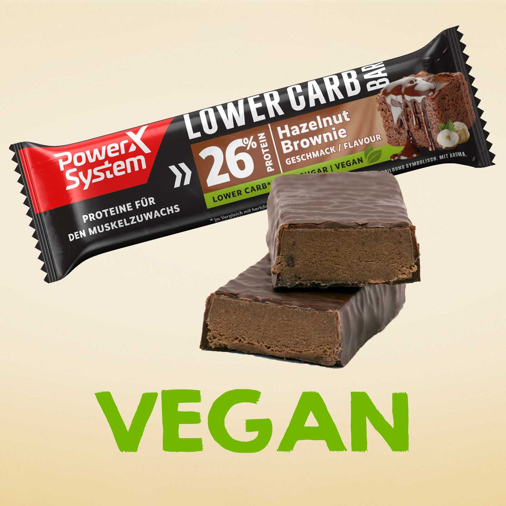 Lower Carb Bar Vegan Hazelnut Brownie 28 x 40g Tray