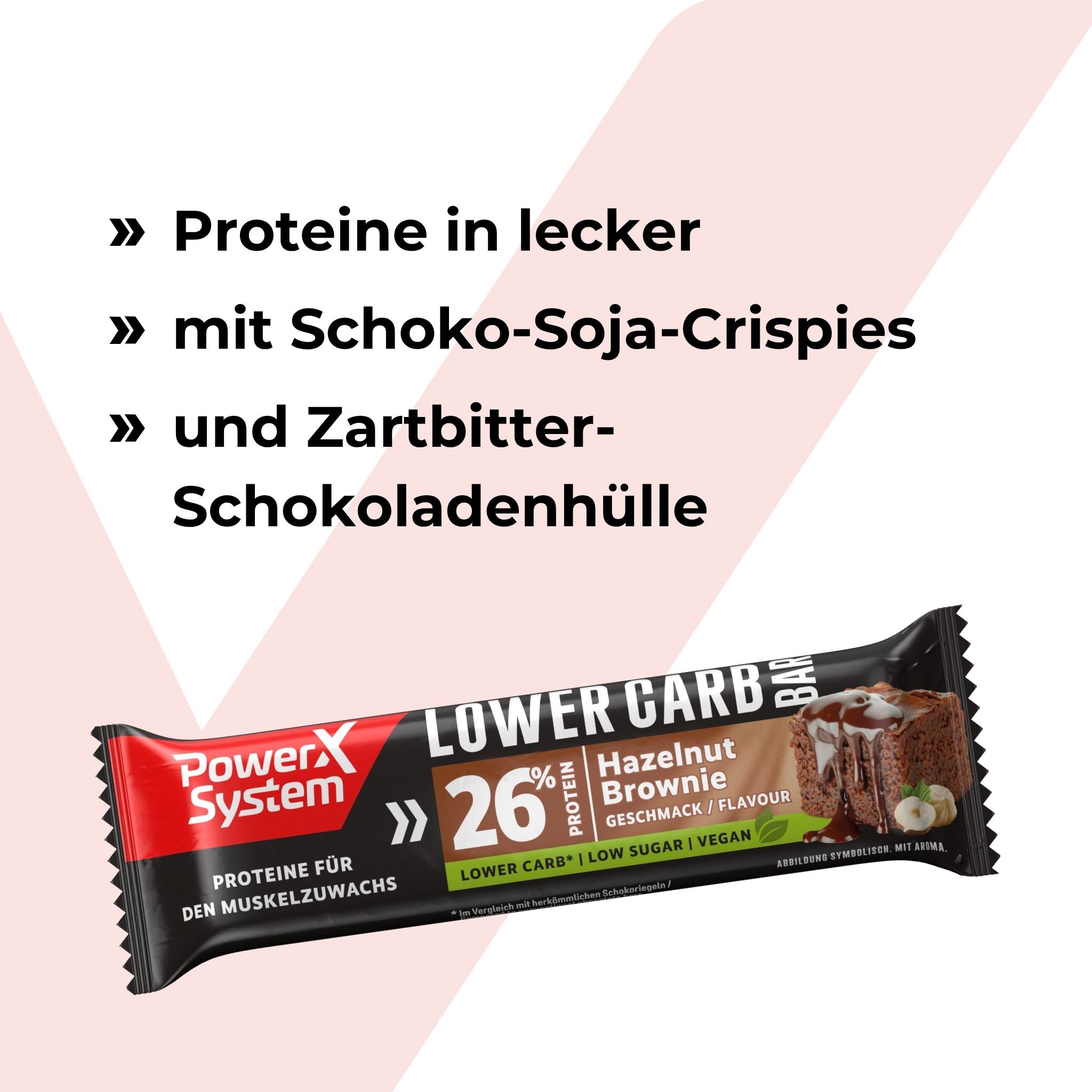 Lower Carb Bar Vegan Hazelnut Brownie - 28 x 40g