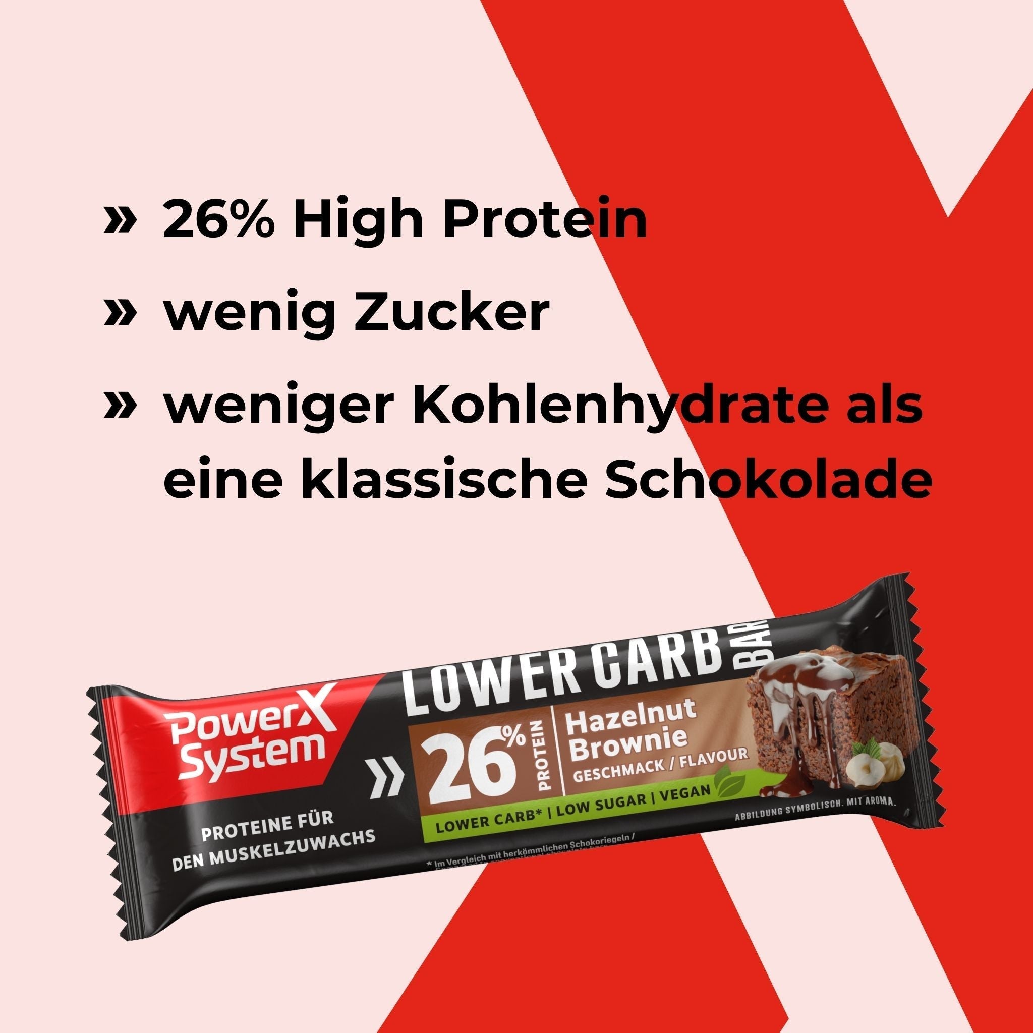 Lower Carb Bar Vegan Hazelnut Brownie - 28 x 40g