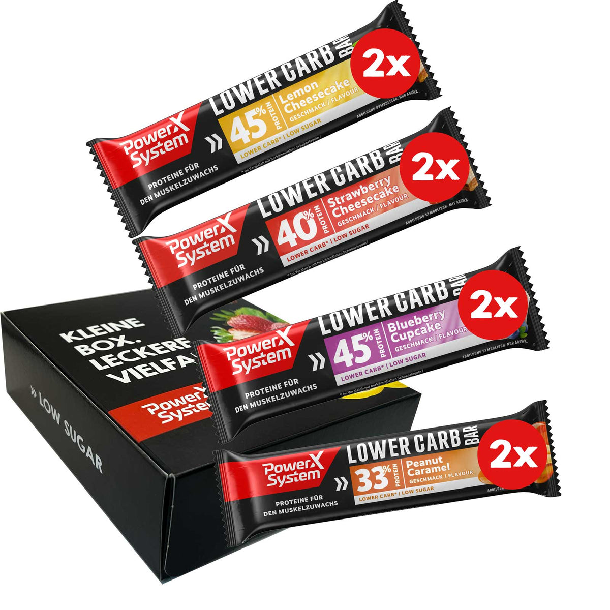 Probier Set Lower Carb Protein Riegel - Power System – Power-System-Shop