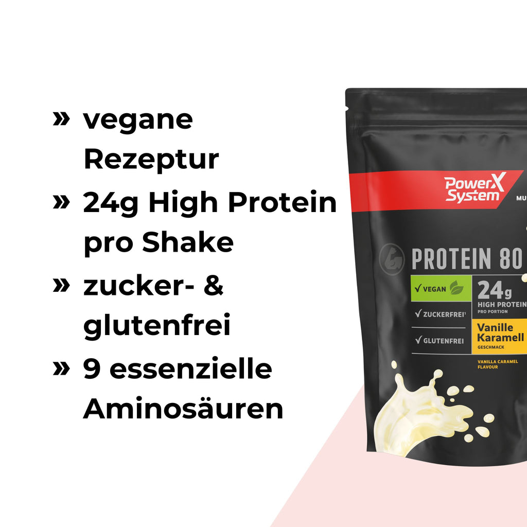 Protein 80 Vegan Vanille Karamell 1 x 300g
