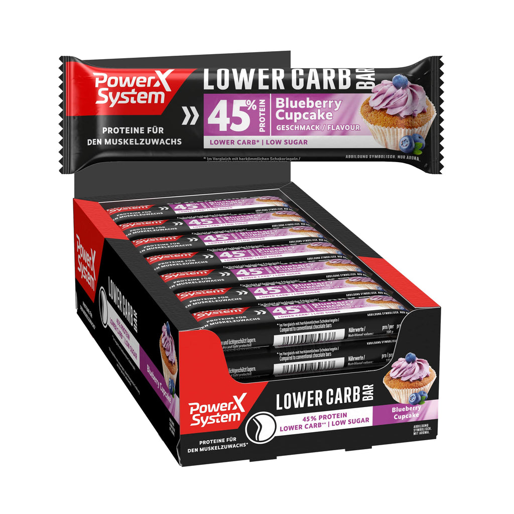 Lower Carb Bar Blueberry Cupcake 28 x 40g Tray
